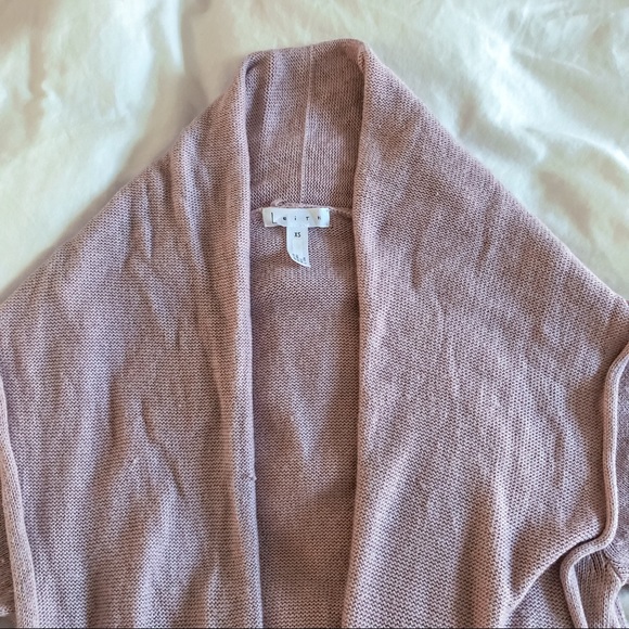 Leith Easy Circle Cardigan in Tan Ethereal Heather - Picture 5 of 5